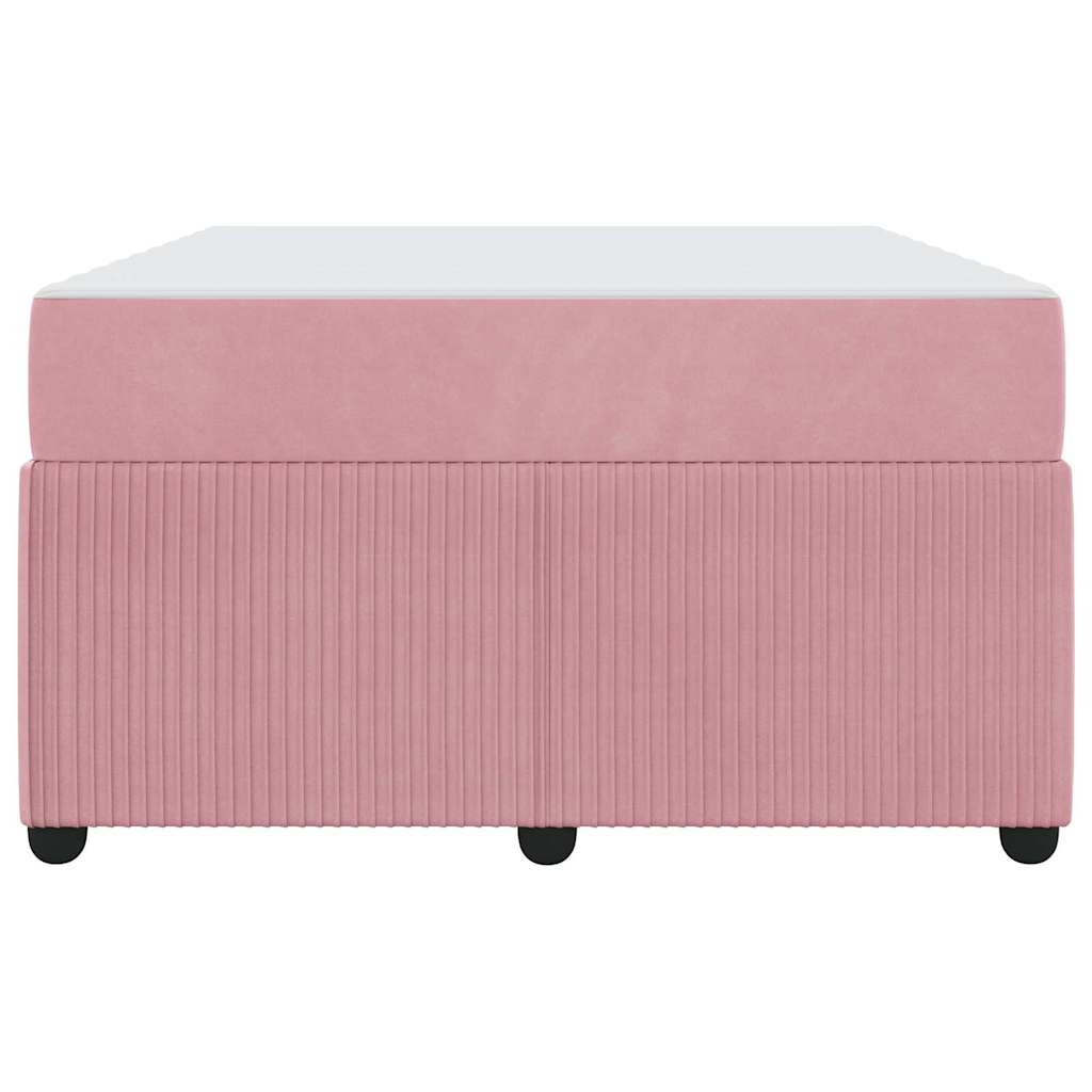 Struttura del letto con materasso Rosa 120 x 200 cm Tessuto