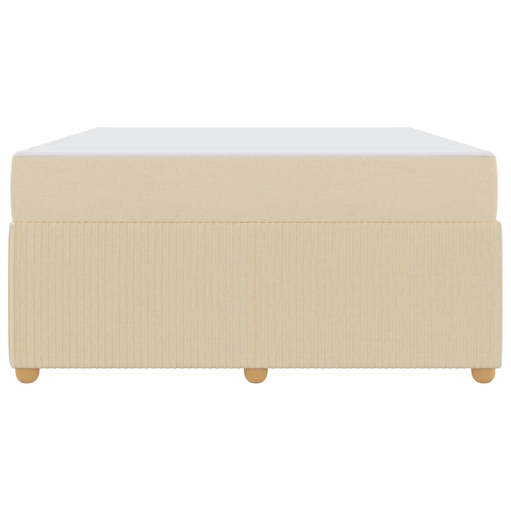 Struttura del letto con materasso Crema 140 x 200 cm Tessuto