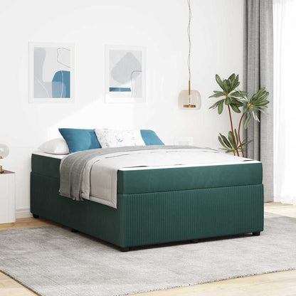 Struttura del letto Verde Scuro 140 x 200 cm Tessuto