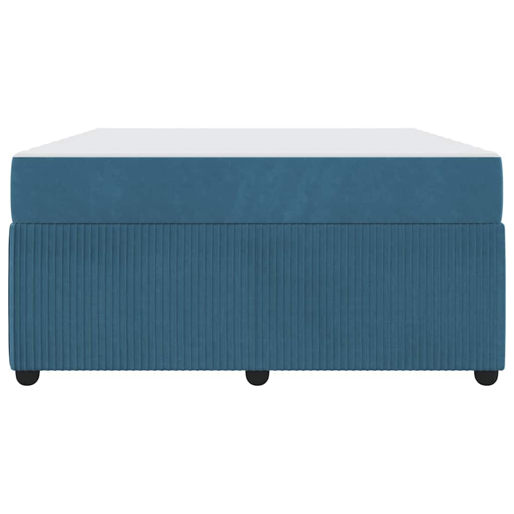 Struttura del letto con materasso Blu 140 x 200 cm Tessuto