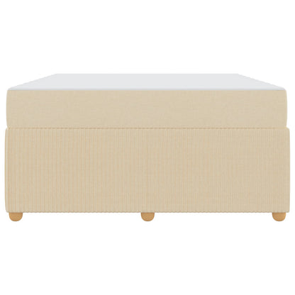 Struttura del letto con materasso Crema 160 x 200 cm Tessuto