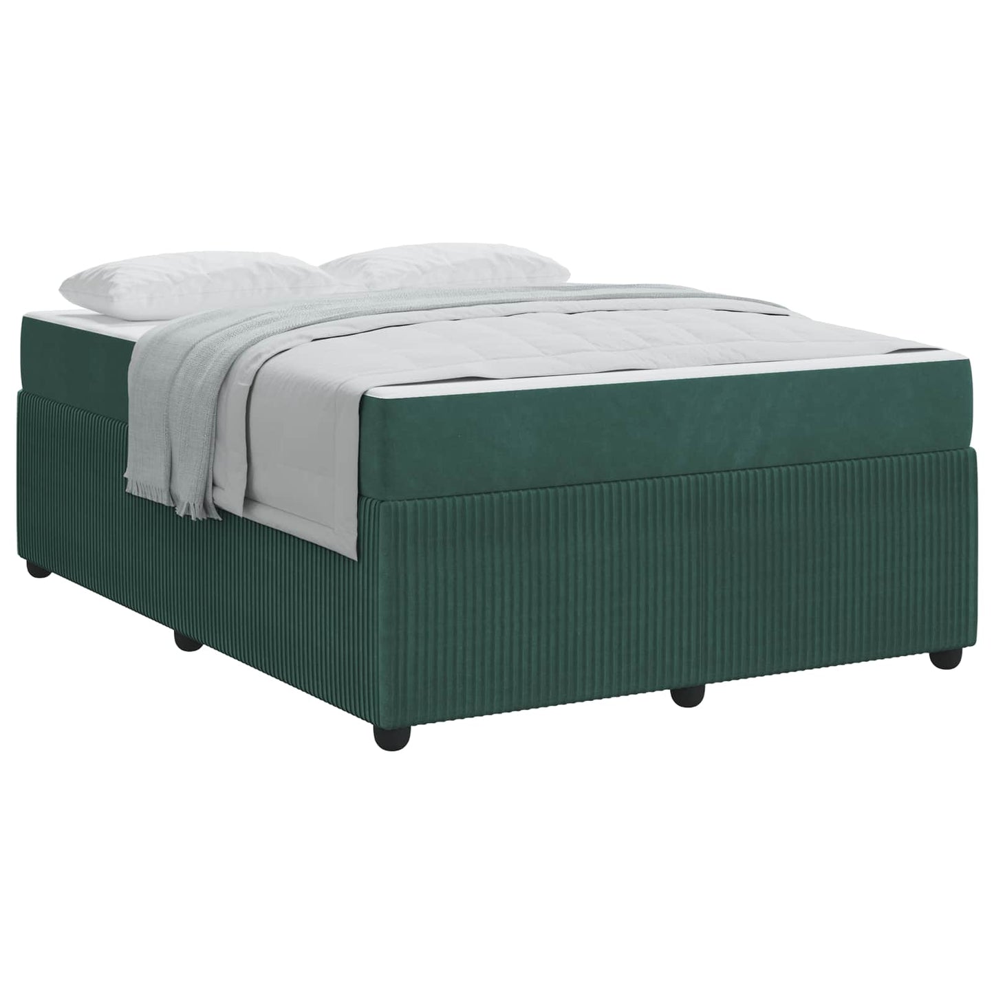 Struttura del letto Verde Scuro 160 x 200 cm Tessuto