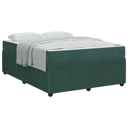 Struttura del letto Verde Scuro 160 x 200 cm Tessuto