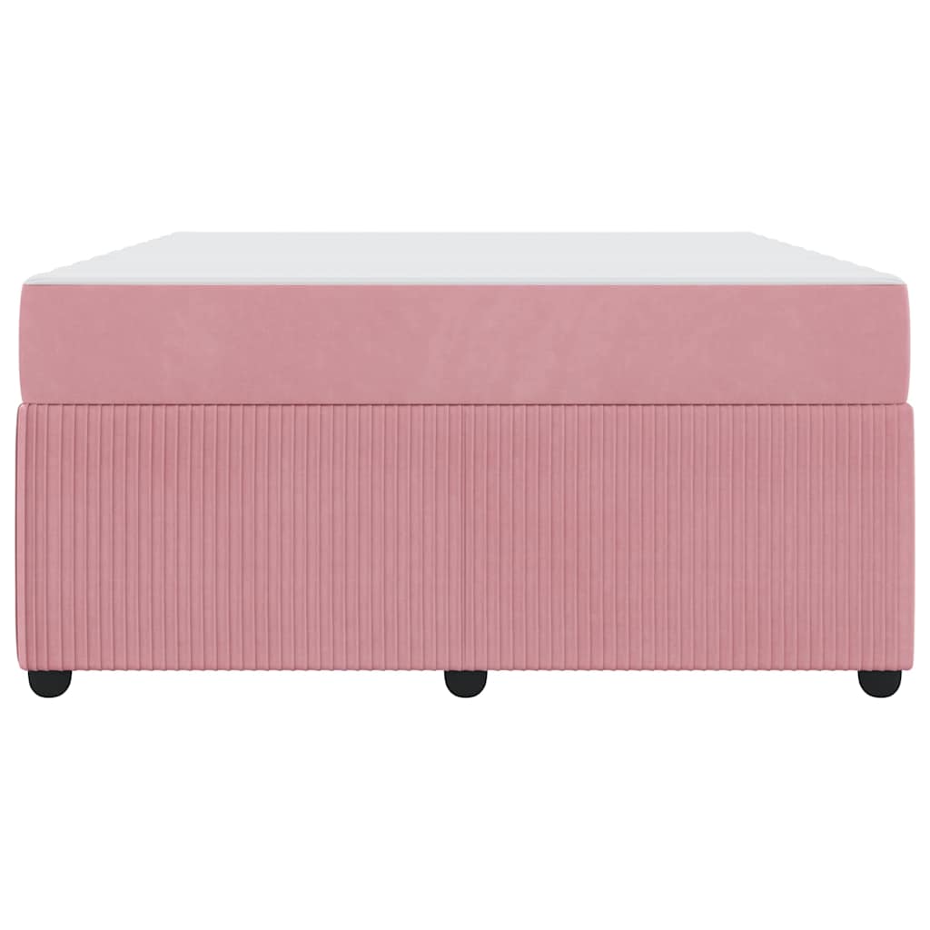 Struttura del letto con materasso Rosa 160 x 200 cm Tessuto