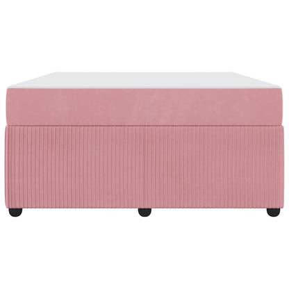 Struttura del letto con materasso Rosa 160 x 200 cm Tessuto
