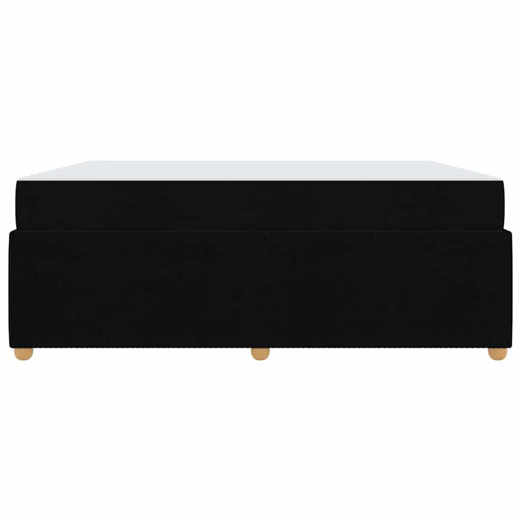Struttura del letto con materasso Nero 180 x 200 cm Tessuto