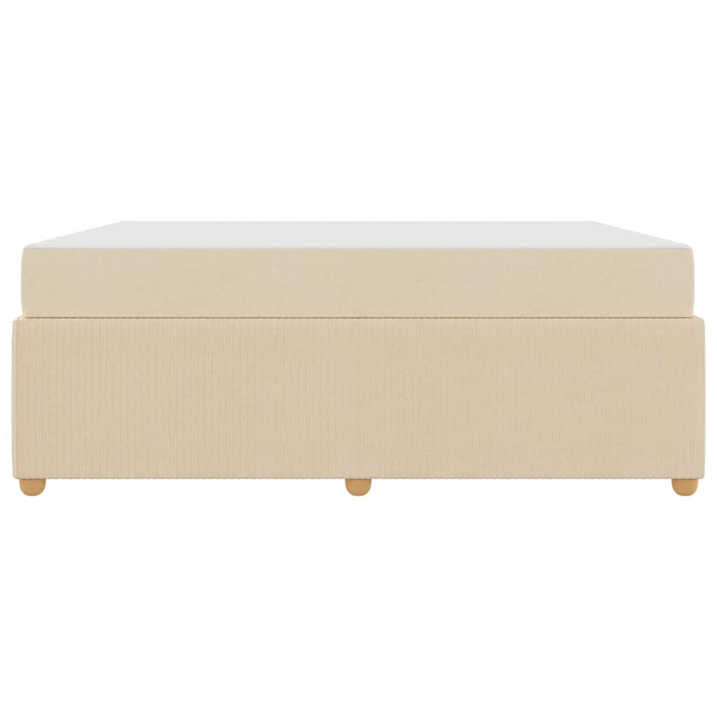 Struttura del letto con materasso Crema 180 x 200 cm Tessuto