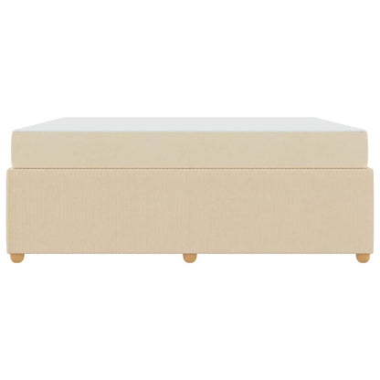 Struttura del letto con materasso Crema 180 x 200 cm Tessuto
