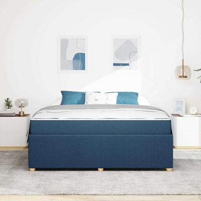 Struttura del letto con materasso Blu 180 x 200 cm Tessuto