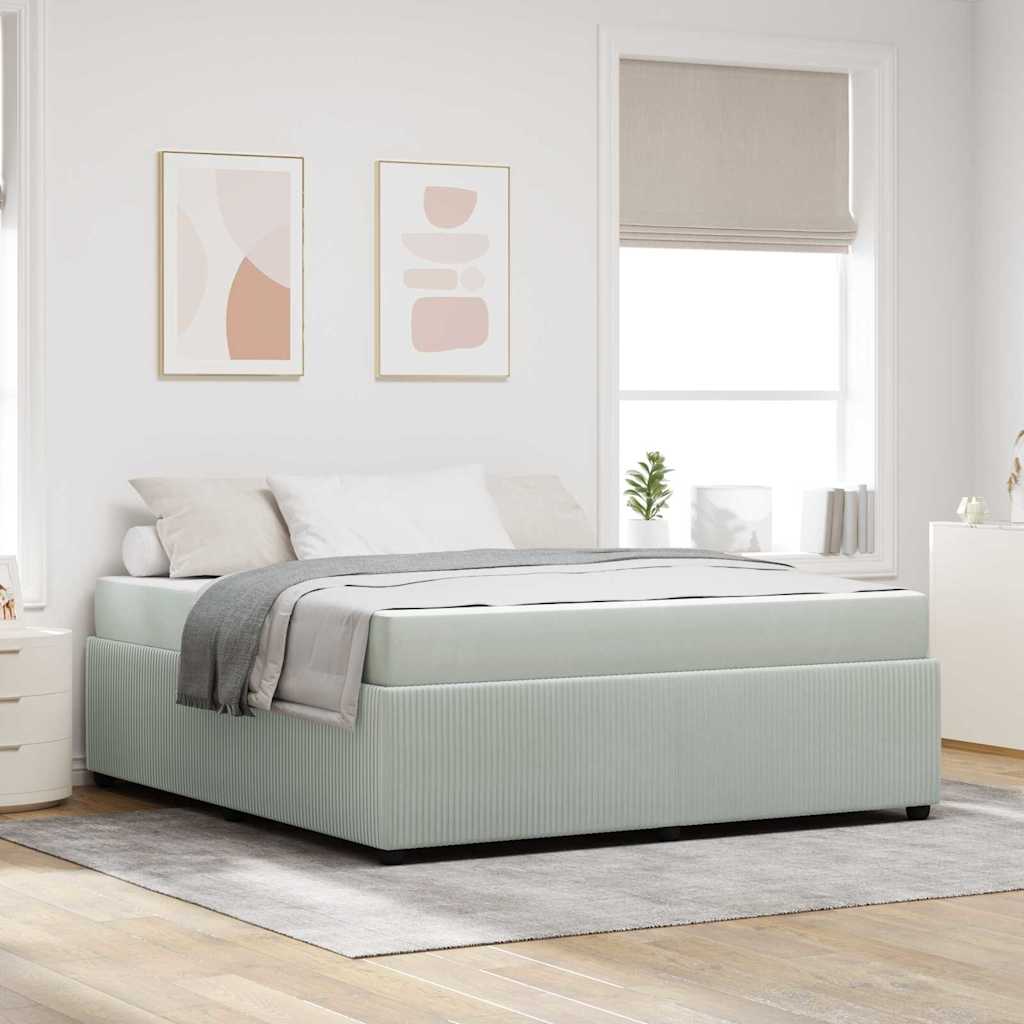 Struttura del letto Grigio chiaro 180 x 200 cm Tessuto