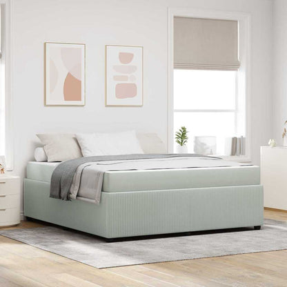 Struttura del letto Grigio chiaro 180 x 200 cm Tessuto