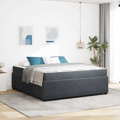 Struttura del letto Grigio scuro 180 x 200 cm Tessuto