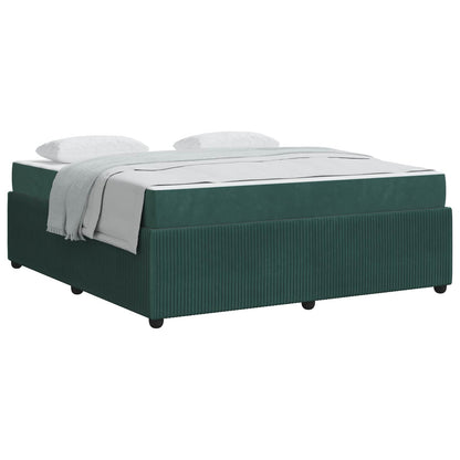 Struttura del letto Verde Scuro 180 x 200 cm Tessuto