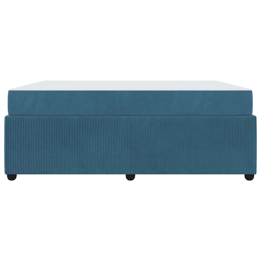 Struttura del letto con materasso Blu 180 x 200 cm Tessuto