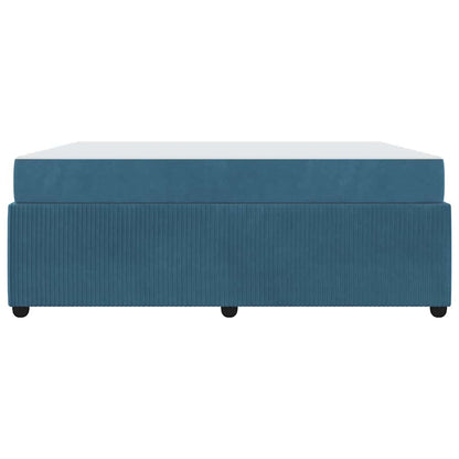 Struttura del letto con materasso Blu 180 x 200 cm Tessuto