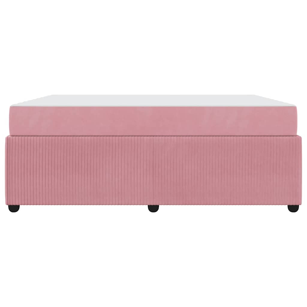 Struttura del letto con materasso Rosa 180 x 200 cm Tessuto