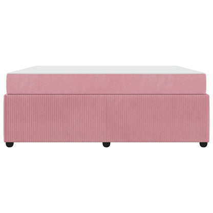 Struttura del letto con materasso Rosa 180 x 200 cm Tessuto