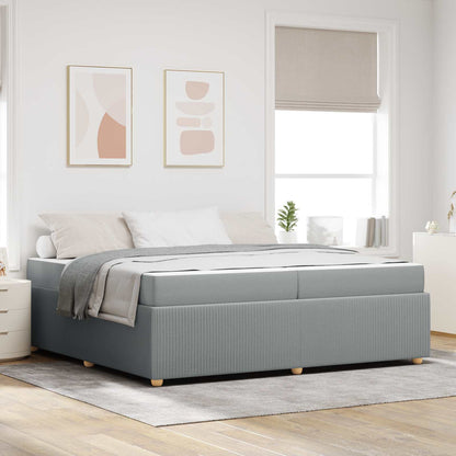 Struttura del letto Grigio chiaro 200 x 200 cm Tessuto