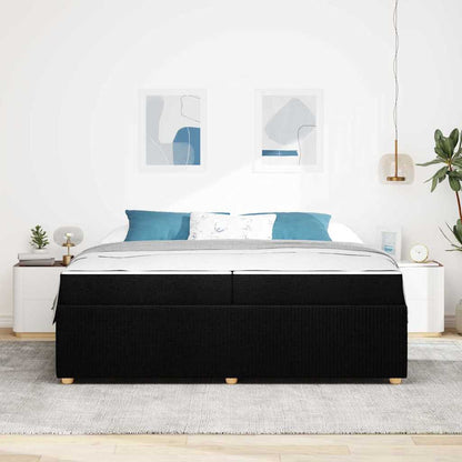 Struttura del letto con materasso Nero 200 x 200 cm Tessuto