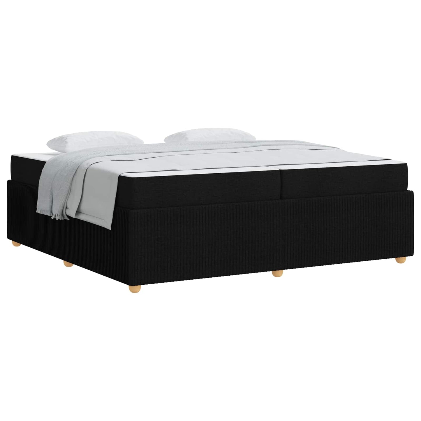 Struttura del letto con materasso Nero 200 x 200 cm Tessuto