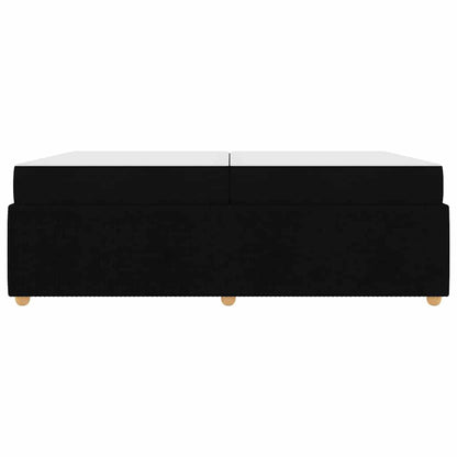 Struttura del letto con materasso Nero 200 x 200 cm Tessuto
