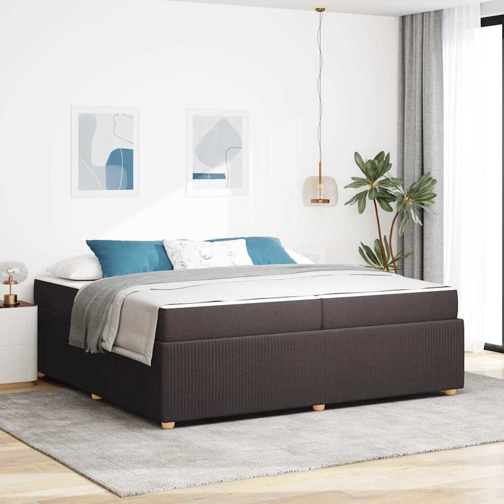 Struttura del letto Marrone Scuro 200 x 200 cm Tessuto