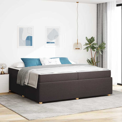 Struttura del letto Marrone Scuro 200 x 200 cm Tessuto