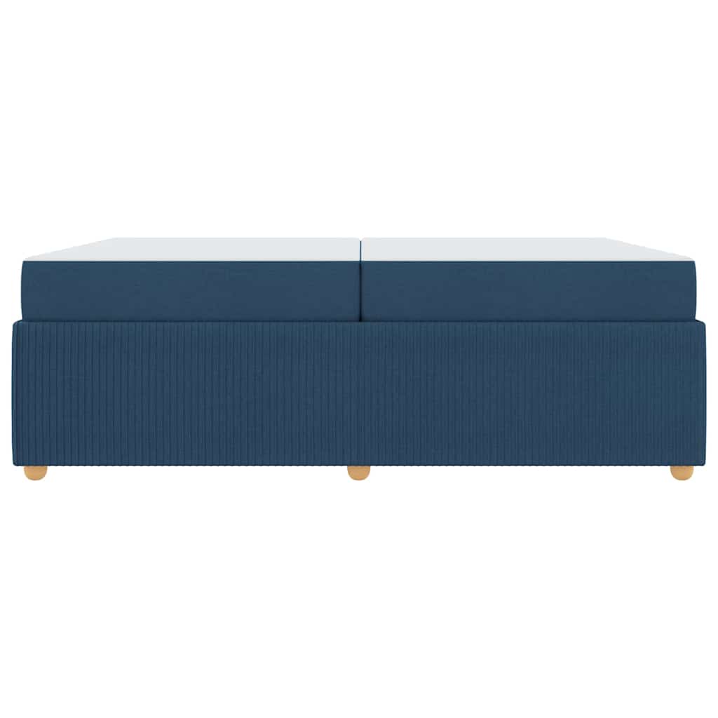 Struttura del letto con materasso Blu 200 x 200 cm Tessuto