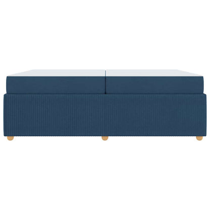Struttura del letto con materasso Blu 200 x 200 cm Tessuto