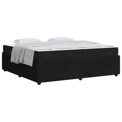Struttura del letto con materasso Nero 200 x 200 cm Tessuto