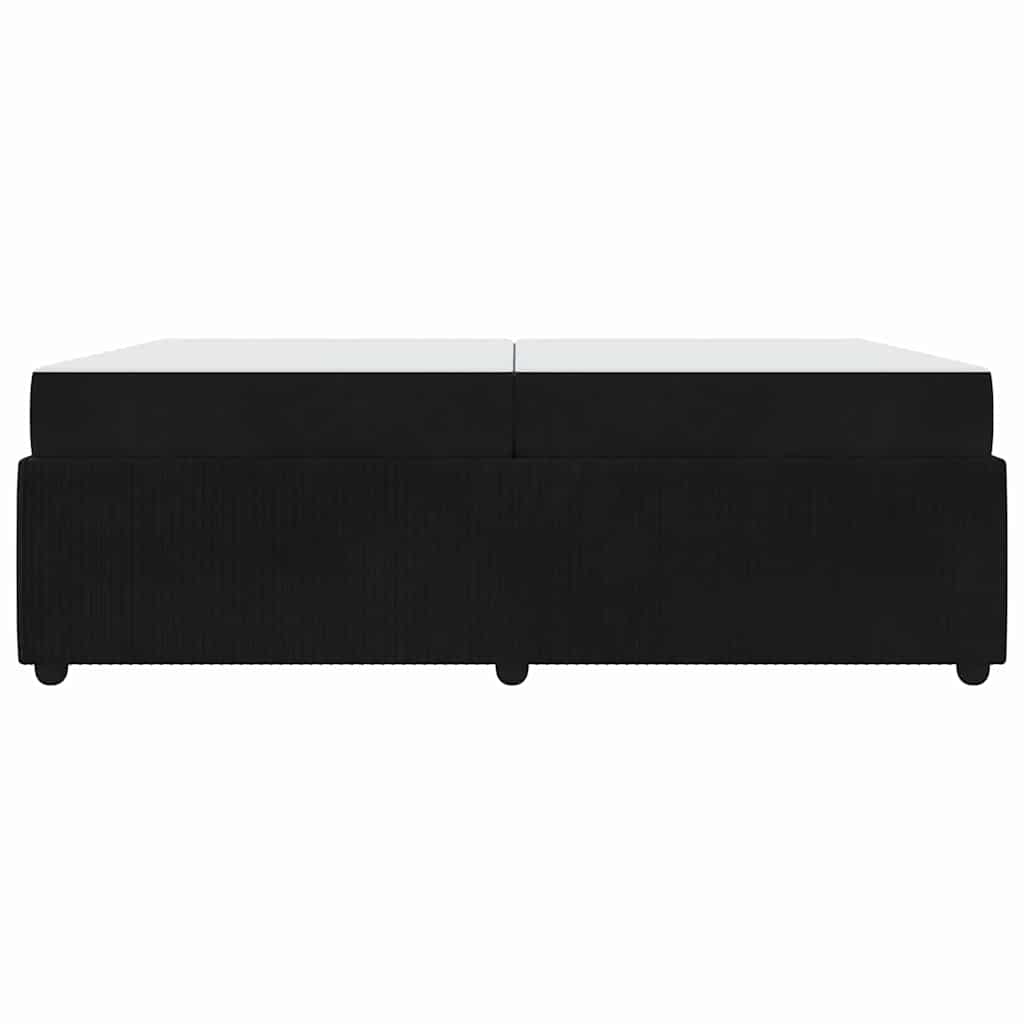 Struttura del letto con materasso Nero 200 x 200 cm Tessuto