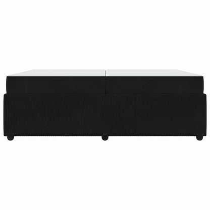 Struttura del letto con materasso Nero 200 x 200 cm Tessuto