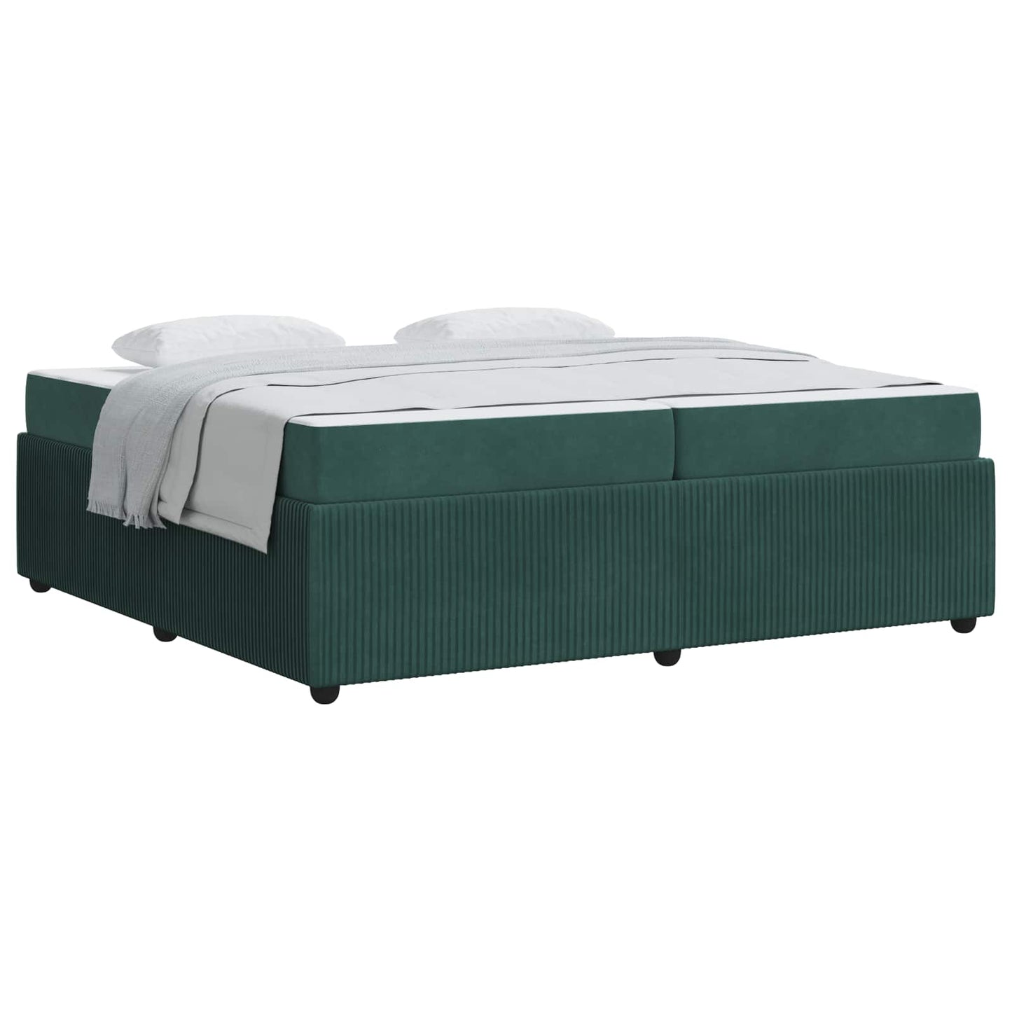 Struttura del letto Verde Scuro 200 x 200 cm Tessuto