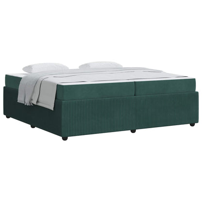 Struttura del letto Verde Scuro 200 x 200 cm Tessuto