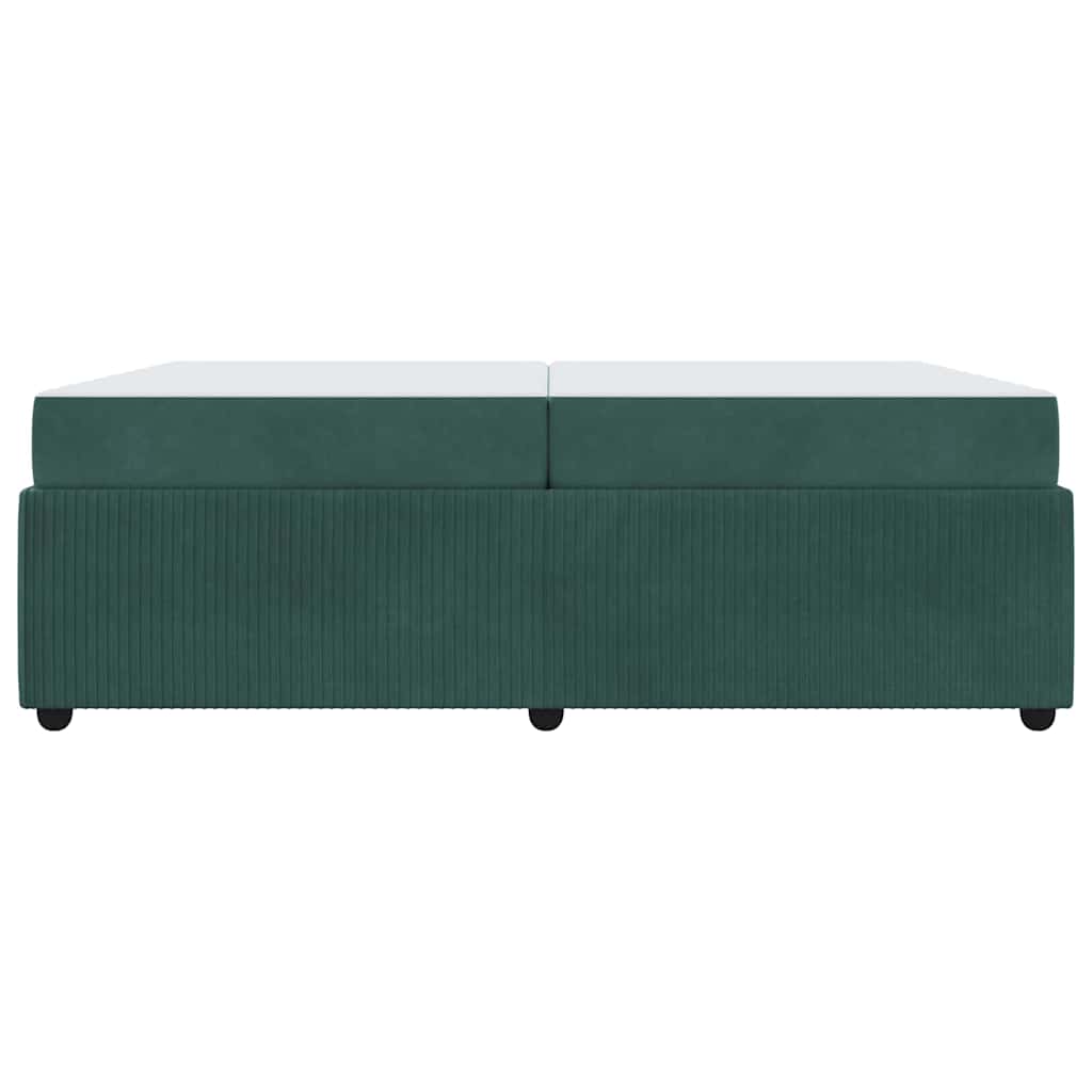 Struttura del letto Verde Scuro 200 x 200 cm Tessuto