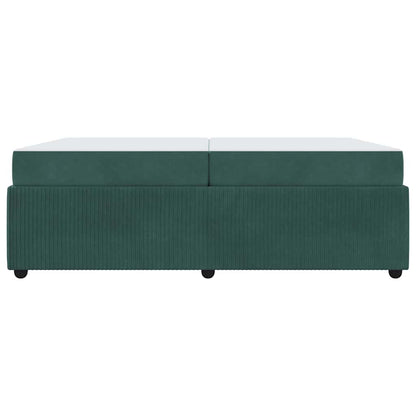 Struttura del letto Verde Scuro 200 x 200 cm Tessuto