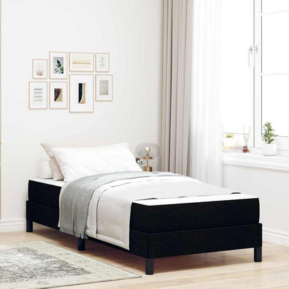 Letto a molle con materasso Nero 80 x 200 cm Tessuto