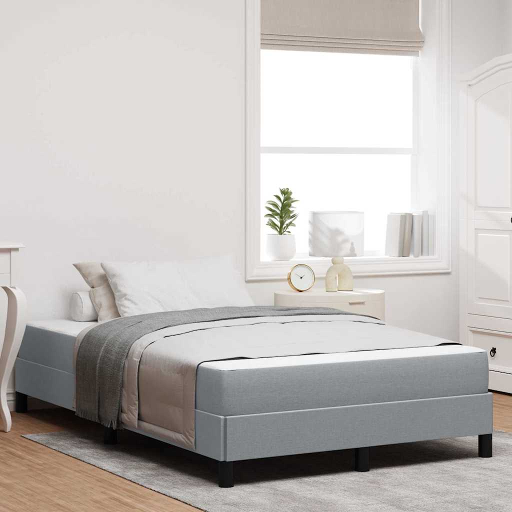 Letto a molle con materasso Grigio chiaro 120 x 190 cm Tessuto