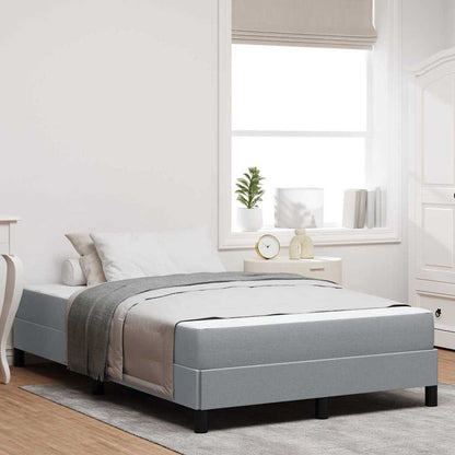 Letto a molle con materasso Grigio chiaro 120 x 190 cm Tessuto