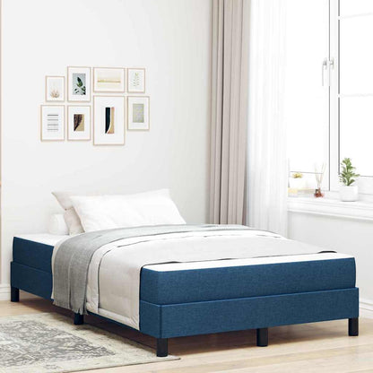 Letto a molle con materasso Blu 120 x 190 cm Tessuto