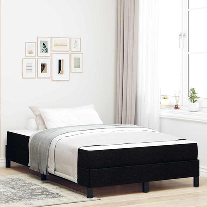Letto a molle con materasso Nero 120 x 200 cm Tessuto