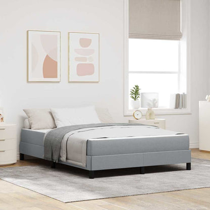 Letto a molle con materasso Grigio chiaro 160 x 200 cm Tessuto