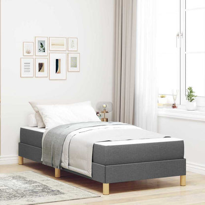 Letto a molle con materasso Grigio scuro 100 x 200 cm Tessuto