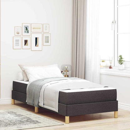 Letto a molle con materasso Marrone Scuro 100 x 200 cm Tessuto