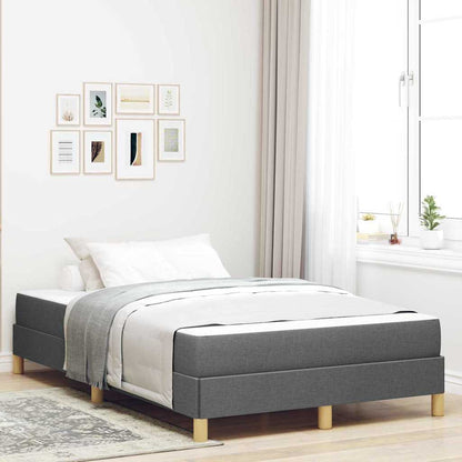 Letto a molle con materasso Grigio scuro 120 x 200 cm Tessuto