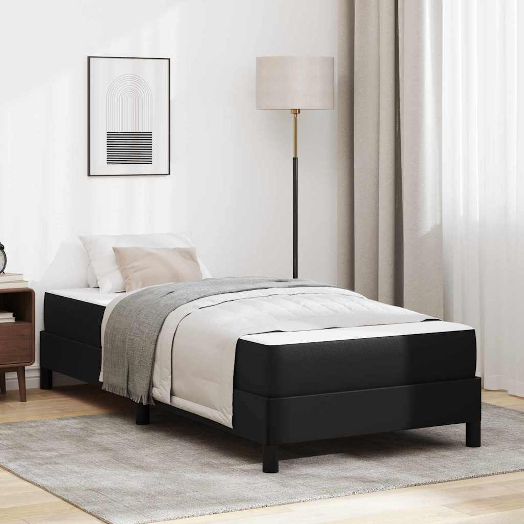 Struttura del letto con materasso Nero 80 x 200 cm Tessuto