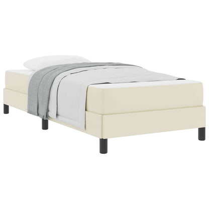 Struttura del letto con materasso Crema 80 x 200 cm Tessuto