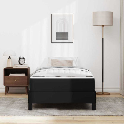Struttura del letto con materasso Nero 90 x 190 cm Tessuto