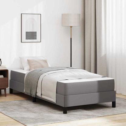 Struttura del letto con materasso Grigio 90 x 200 cm Tessuto