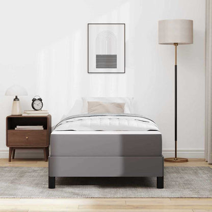 Struttura del letto con materasso Grigio 90 x 200 cm Tessuto